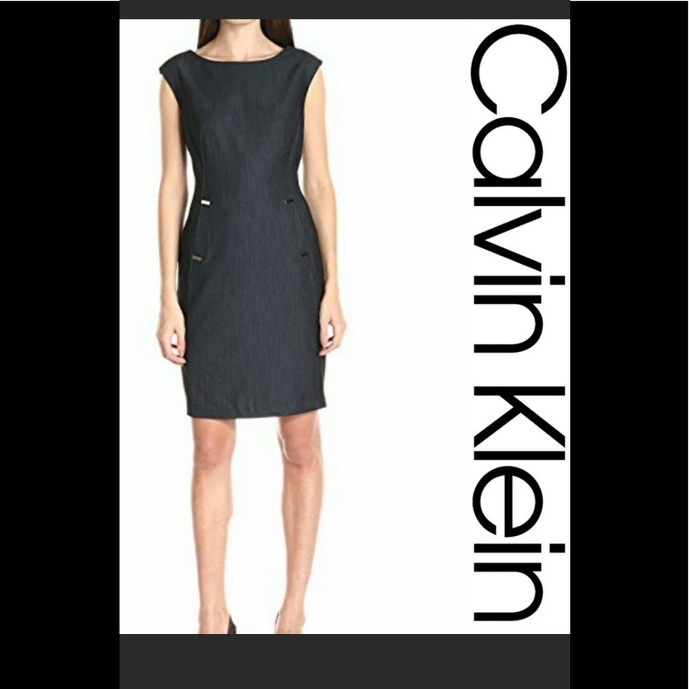 Calvin Klein Classic navy sleeveless Dress